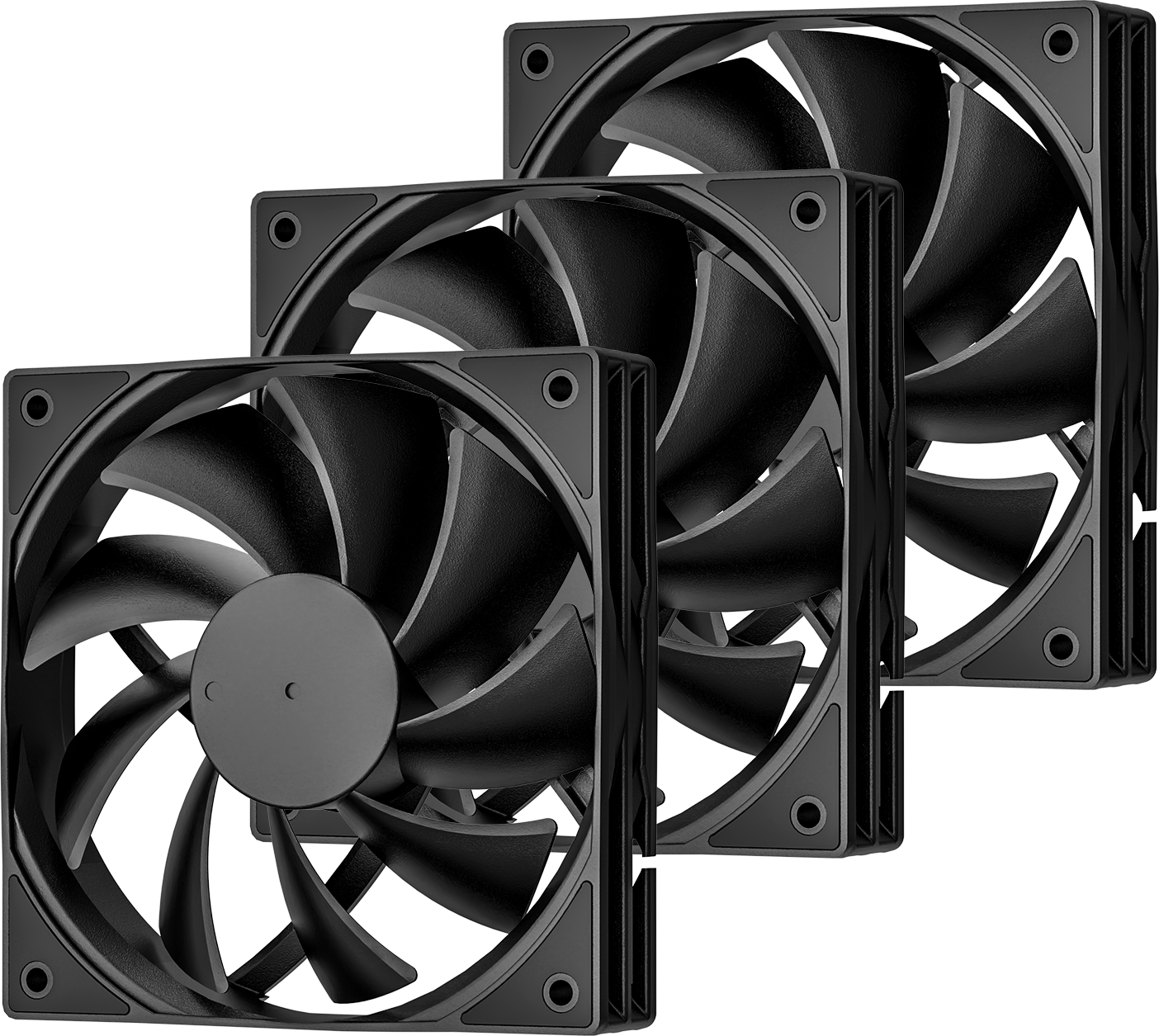 DARKROCK 3-Pack 120mm Black Computer Case Fans