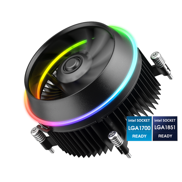 Vetroo Eclipse CPU Cooler, 95W TDP Air Cooling for Intel LGA