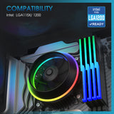 Vetroo Shadow Low-Profile CPU Cooler 95W TDP Air Cooler for Intel LGA 1200/115X