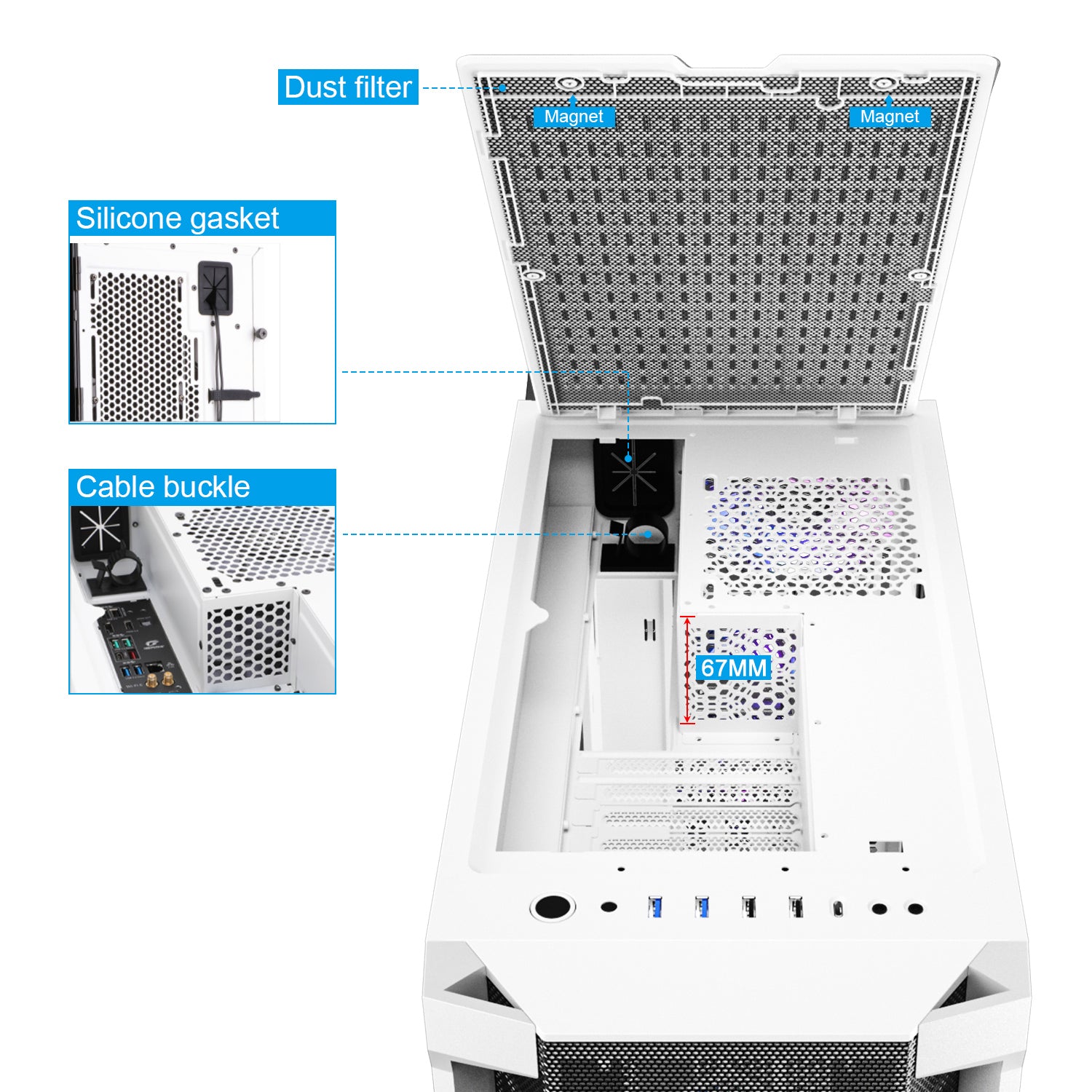 Segotep T1 Full-Tower E-ATX Gaming PC Case
