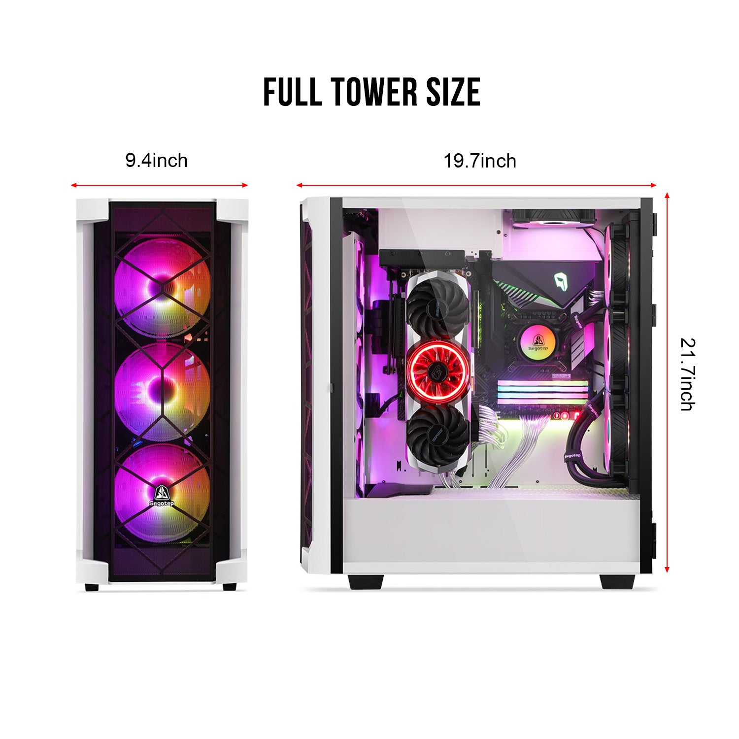 Segotep T1 Full-Tower E-ATX Gaming PC Case