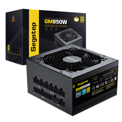 Segotep 850W PCIe 5.1 Full Modular 80 Plus Gold PSU ATX 3.1 Power Supply