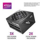1ST PLAYER NDGP 1000W Black Power Supply, 80 Plus Platinum Full Modular, ATX 3.0 Ready Dual PCIE 5.0
