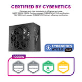 1ST PLAYER NDGP 1000W Black Power Supply, 80 Plus Platinum Full Modular, ATX 3.0 Ready Dual PCIE 5.0, 5 Year Warranty, Eco Mode with 120mm FDB Fan, for Gaming PC Or More