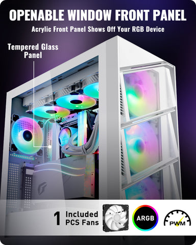 Segotep T3 Mid-Tower ATX Gaming PC Case
