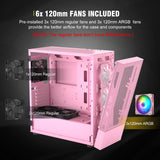 AL600 ATX Gaming PC Case, with 6  Fans