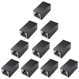 DARKROCK Network Coupler 10 Packs Ethernet Coupler RJ45 Coupler for Cat7/Cat6/Cat5e/Cat5 Ethernet Cable Extender Adapter High Speed Data Transfer Plug-and-Play with Easy Snap-in Retaining Clip