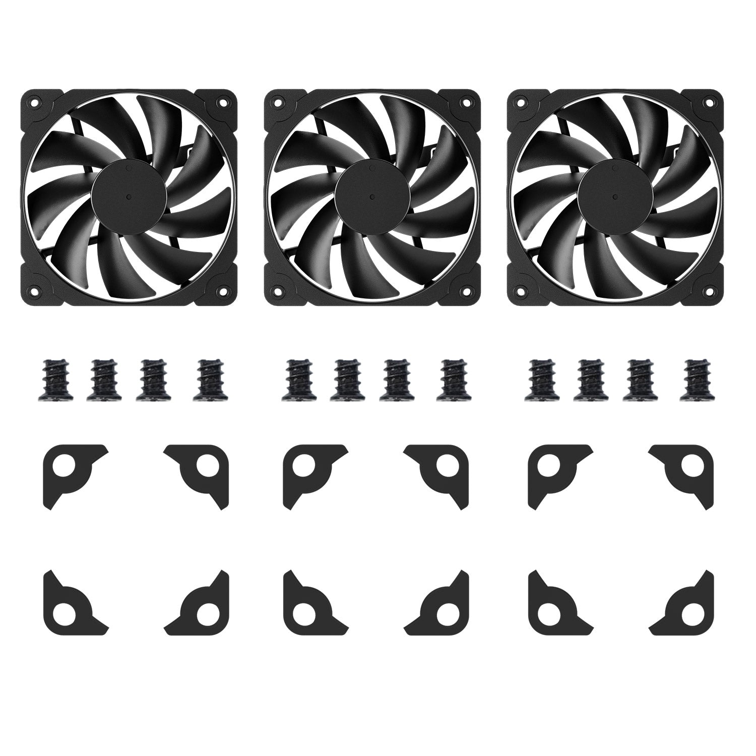 3 x 120mm Cooling Fans Kit for Computer Case