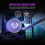V240 ARGB & PWM CPU Liquid Cooler, 250W TDP