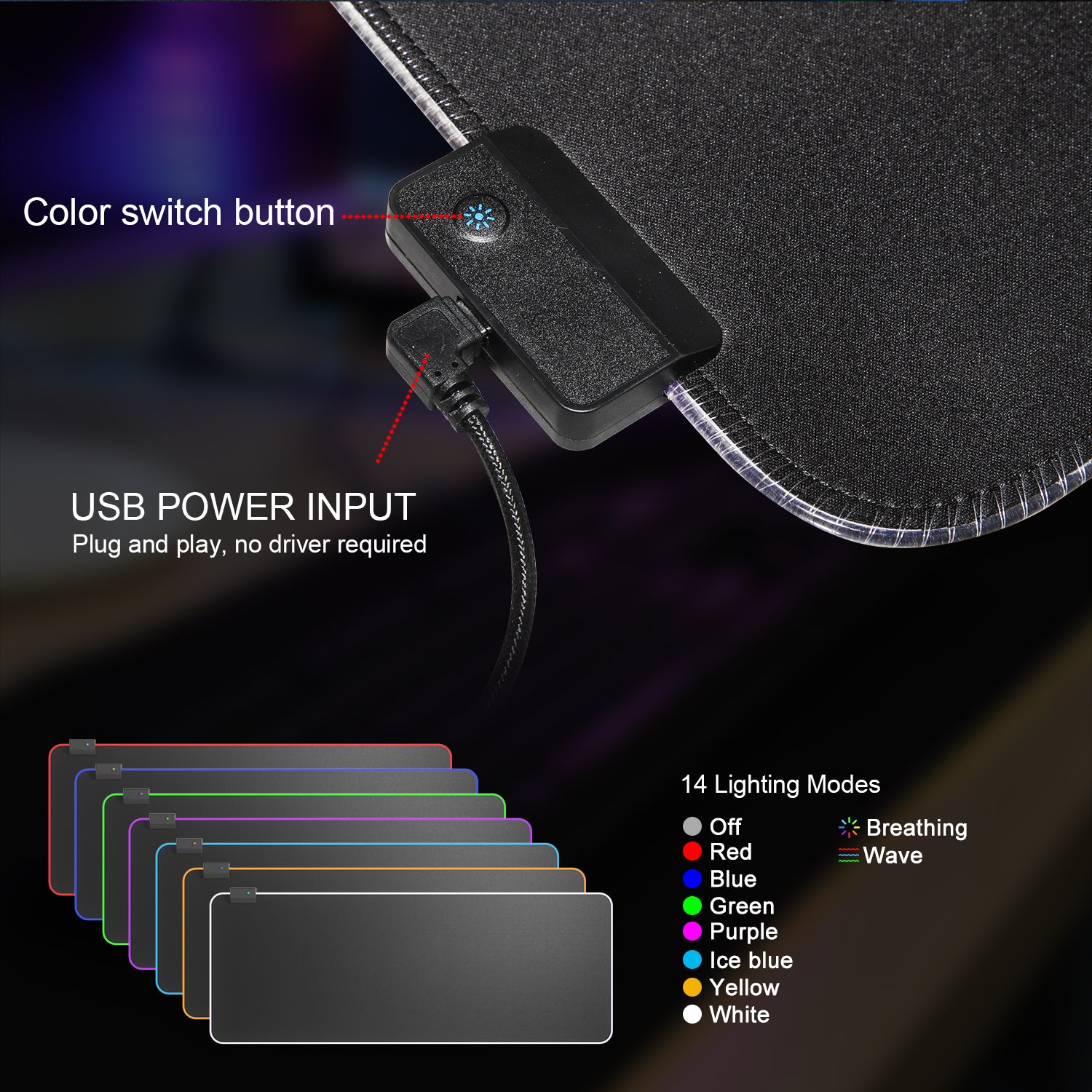 MP800 RGB Gaming Mouse Pad