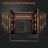 COUGAR OmnyX Mid-Tower ATX Panoramic PC Case - Black