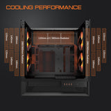 COUGAR OmnyX Mid-Tower ATX Panoramic PC Case - Black