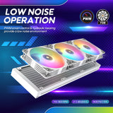 Vetroo R360 Liquid CPU Cooler, Replaceable Cover Design, 3x120mm ARGB & PWM Fans, Low-noise Operation, 360mm Radiator 290W TDP, Controller Hub Included, For AMD AM5/AM4 & Intel LGA1700/1200