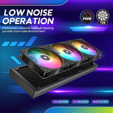 Vetroo R360 Liquid CPU Cooler, Replaceable Cover Design, 3x120mm ARGB & PWM Fans, Low-noise Operation, 360mm Radiator 290W TDP, Controller Hub Included, For AMD AM5/AM4 & Intel LGA1700/1200