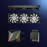 DARKROCK D360 CPU Liquid Cooler with 360mm Radiator, Addressable RGB Lights, Pure Copper Pump, and AMD, AM5/ AM4, Intel LGA 1700/1200 Brackets Ready - Black