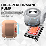 Vetroo R240 Liquid CPU Cooler, Replaceable Cover Design, 2x120mm ARGB & PWM Fans, Low-Noise Operation, 240mm Radiator 250W TDP, Controller Hub Included, for AMD AM5/AM4 & Intel LGA1700/1200