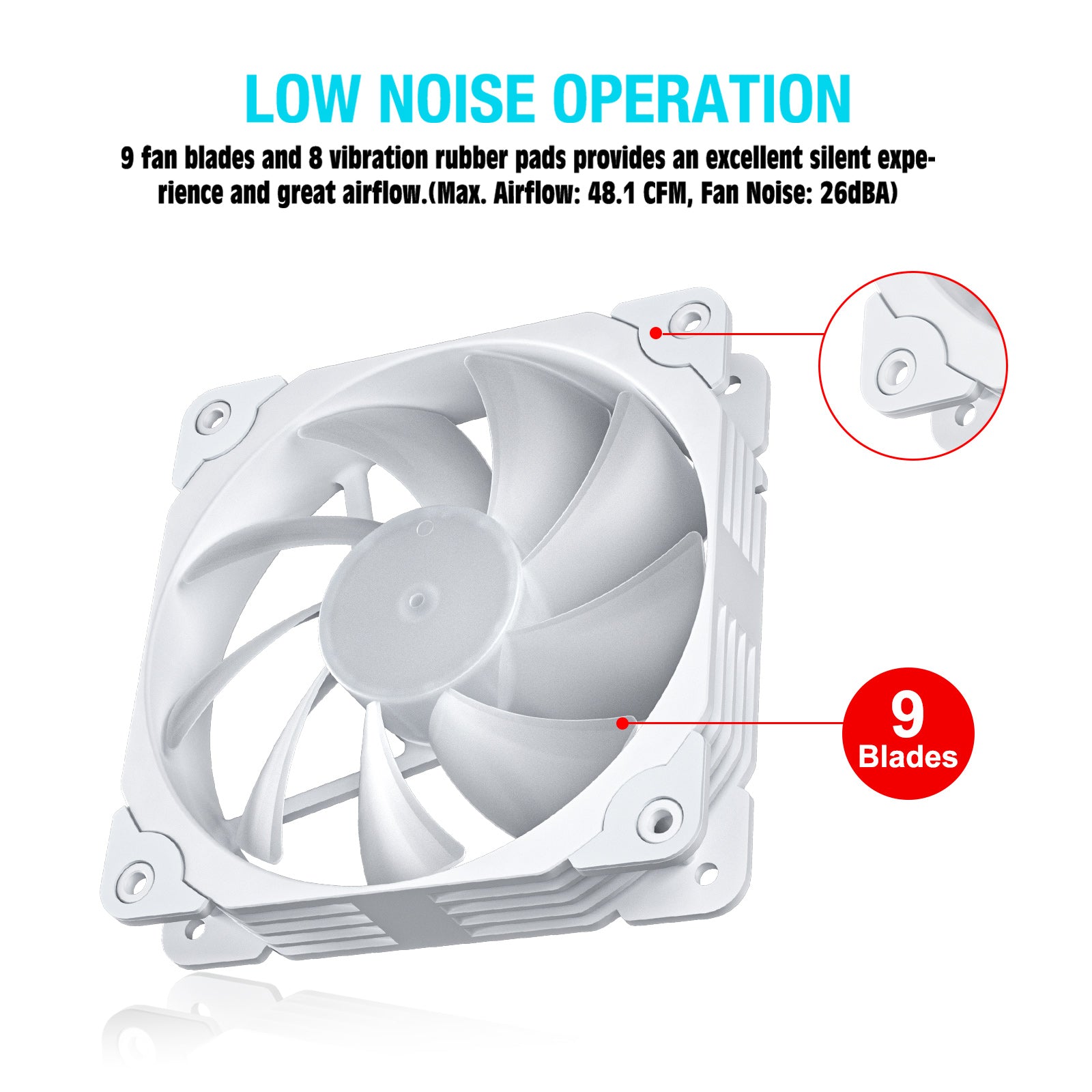 Collapsing Fan Vetroo ARGB Case Fans, 120mm ARGB & PWM Cooling Fan – darkflashus