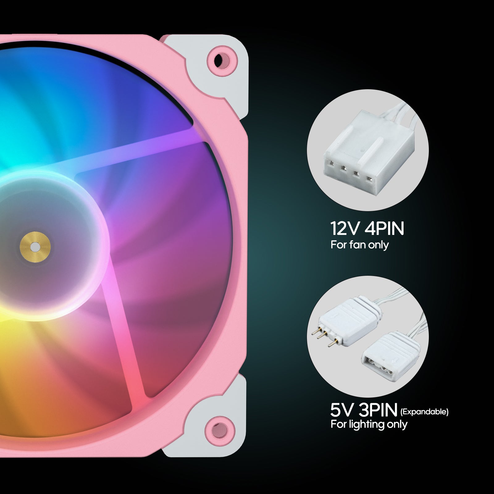 Collapsing Fan Vetroo SA-120 120mm FDB High Airflow LED PC Case Fan – darkflashus