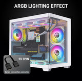 DARKROCK R140 140mm Reverse Blade Infinity Mirror Design Case Fan