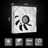 DARKROCK R140 140mm Reverse Blade Infinity Mirror Design Case Fan