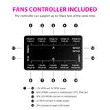 Vetroo SA-140 140mm Addressable RGB & PWM Motherboard Sync Computer PC Cooling Fans with Controller Low Noise High Performance 4-Pin 1200 RPM Hydraulic Bearing