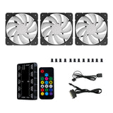 Vetroo SA-140 140mm Addressable RGB & PWM Motherboard Sync Computer PC Cooling Fans with Controller Low Noise High Performance 4-Pin 1200 RPM Hydraulic Bearing