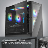 DARKROCK A8-X Mid-Tower ATX PC Case with Tempered Glass and Mesh Panel