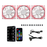 Vetroo SA-140 140mm Addressable RGB & PWM Motherboard Sync Computer PC Cooling Fans with Controller Low Noise High Performance 4-Pin 1200 RPM Hydraulic Bearing