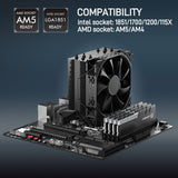 DARKROCK PX4 Air CPU Cooler, 4 Heatpipes, PWM Fan, Quiet