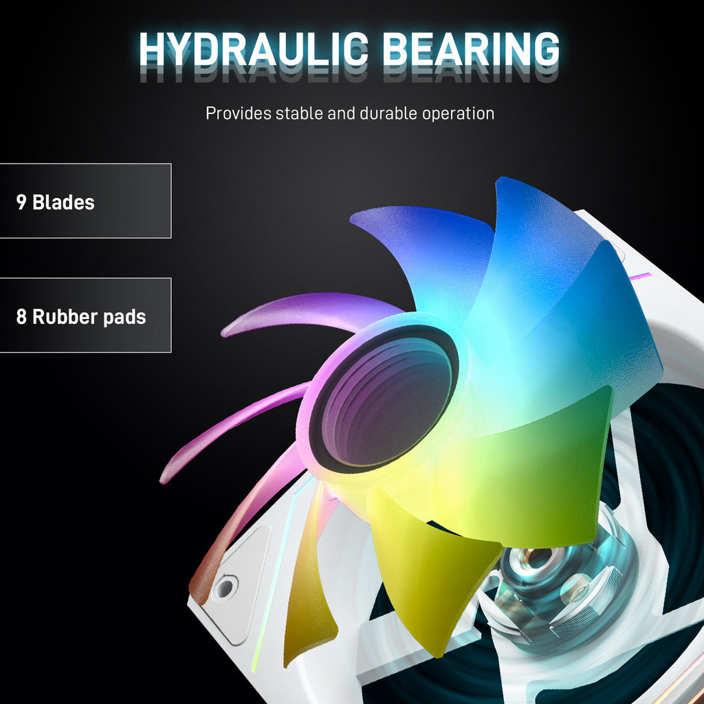 DARKROCK F120 - 3 in 1 120 mm Infinite Mirror Design Case Fans ...