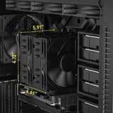 DARKROCK DT6 CPU Air Cooler, 6 Copper Heat Pipes, Brackets for Intel LGA 1851/1700/1200/115X & AMD AM5/AMD4