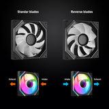 DARKROCK R140 140mm Reverse Blade Infinity Mirror Design Case Fan