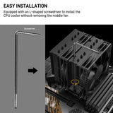 DARKROCK DT6 CPU Air Cooler, 6 Copper Heat Pipes, Brackets for Intel LGA 1851/1700/1200/115X & AMD AM5/AMD4