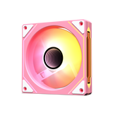 Vetroo Pink LF120 120mm ARGB Case Fan with Infinite Mirror Design & PWM Smart Control, Fluid Dynamic Bearing, Nine Blades Design & 8 Rubber Pads for Low-Noise Operation