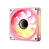 Vetroo Pink LR120 Reverse Fan Blade Infinite Mirror PC Fan 120 mm ARGB Case Fan with ARGB & PWM Smart Control, FDB Bearing, Nine Blades Design & 8 Rubber Pads for Low-Noise Operation