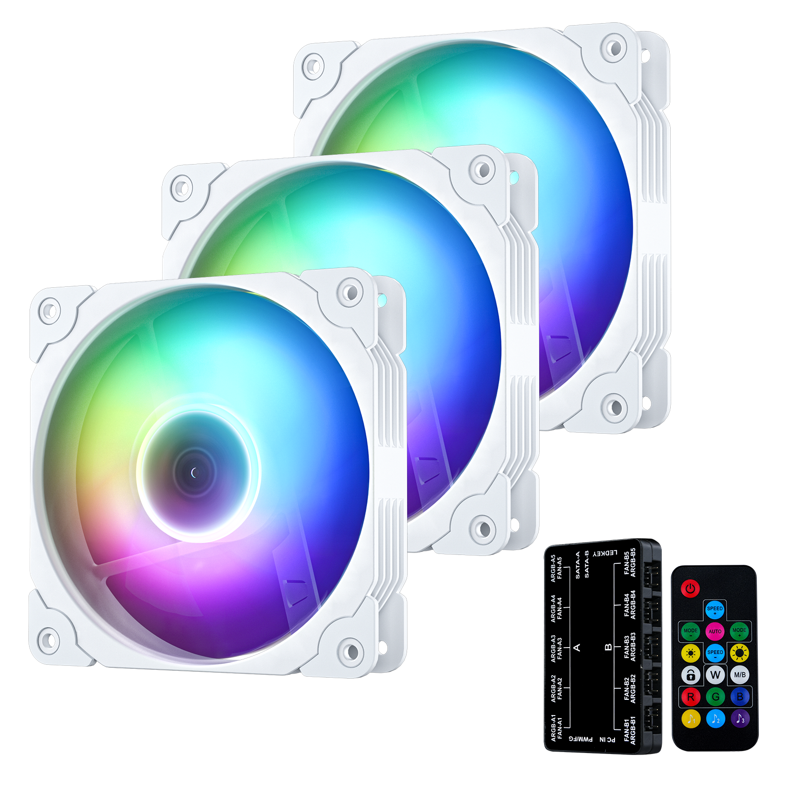 Collapsing Fan Vetroo ARGB Case Fans, 120mm ARGB & PWM Cooling Fan – darkflashus