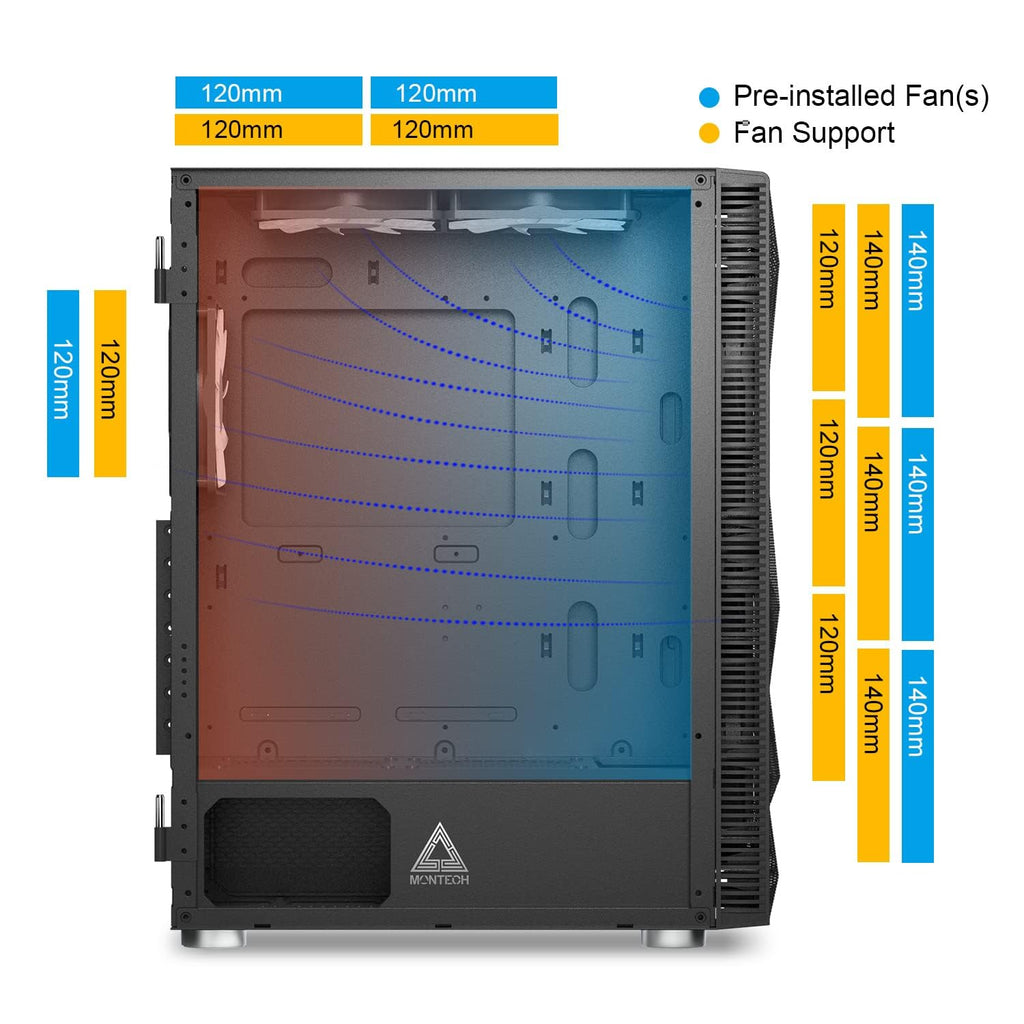 Montech X3 Mesh ATX Mid-Tower PC Gaming Case – darkflashus