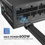 Vetroo 850W SFX Power Supply ATX 3.1 & PCIE 5.1 Ready, 80 Plus Gold Certificate