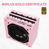 Vetroo 850W Power Supply, Dual PCIe 5.1 ATX 3.1, 80 Plus Gold Full Modular