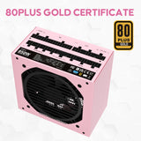 Vetroo 850W Power Supply, Dual PCIe 5.1 ATX 3.1, 80 Plus Gold Full Modular