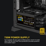 750W PCIe 5.0 Full Modular 80 Plus Gold PSU ATX 3.0 Gaming Power Supply