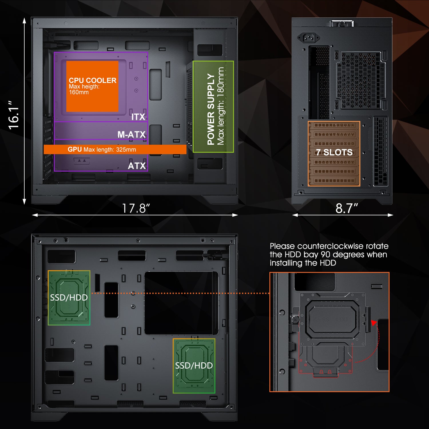 AL-MESH-7C Compact ATX PC Case