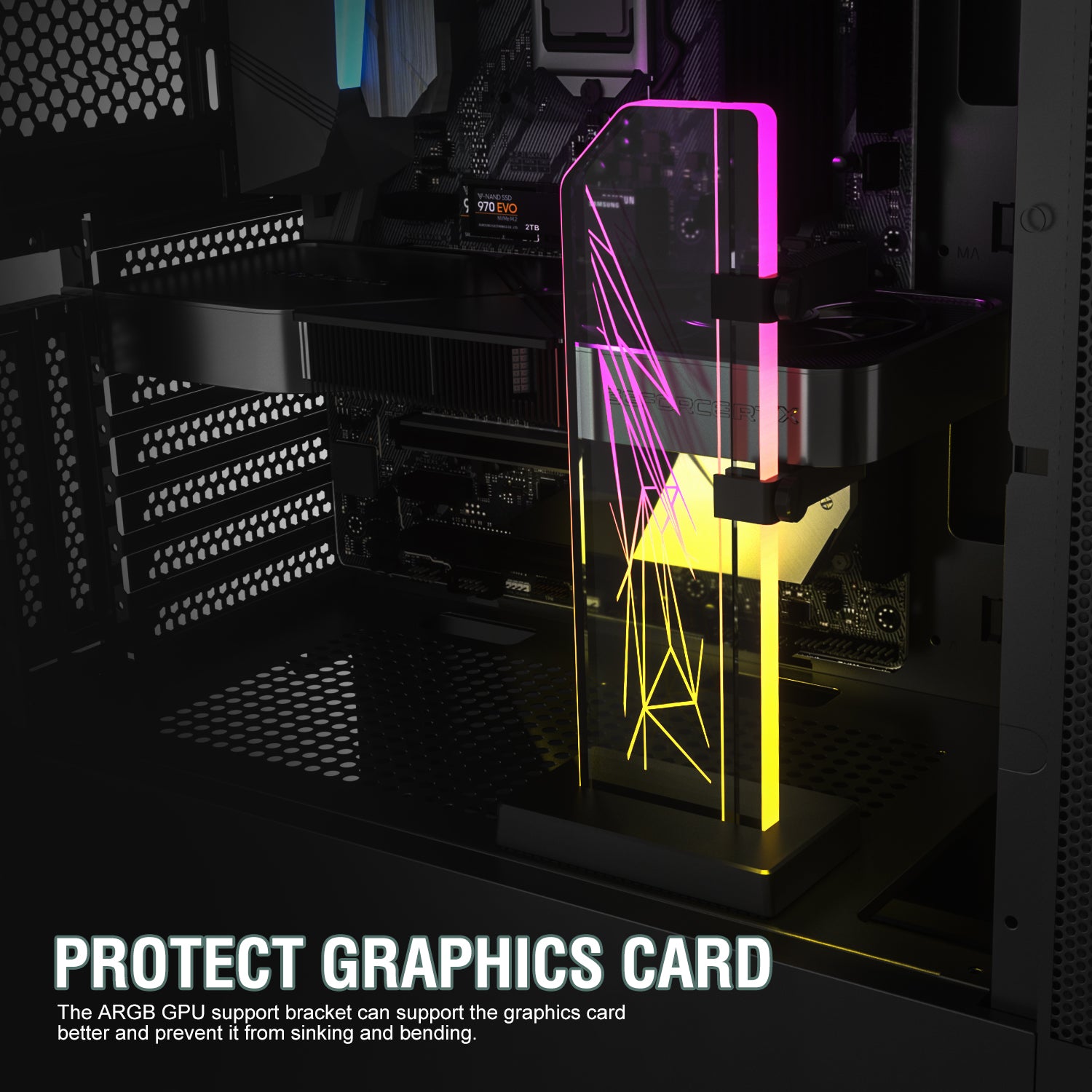 Gpu Glass Vetroo V2 ARGB Tempered Glass GPU Support Bracket – darkflashus