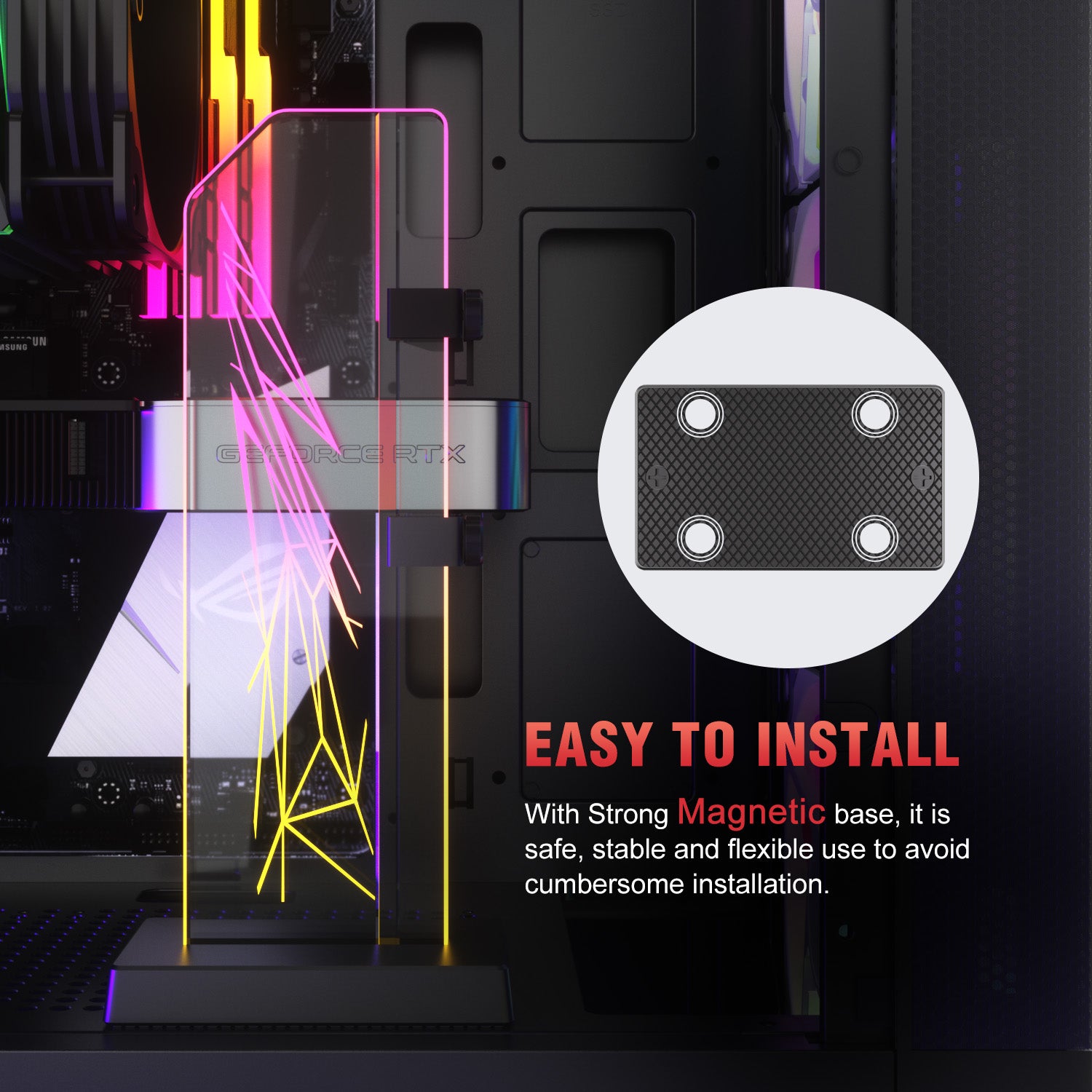 Gpu Glass Vetroo V2 ARGB Tempered Glass GPU Support Bracket – darkflashus