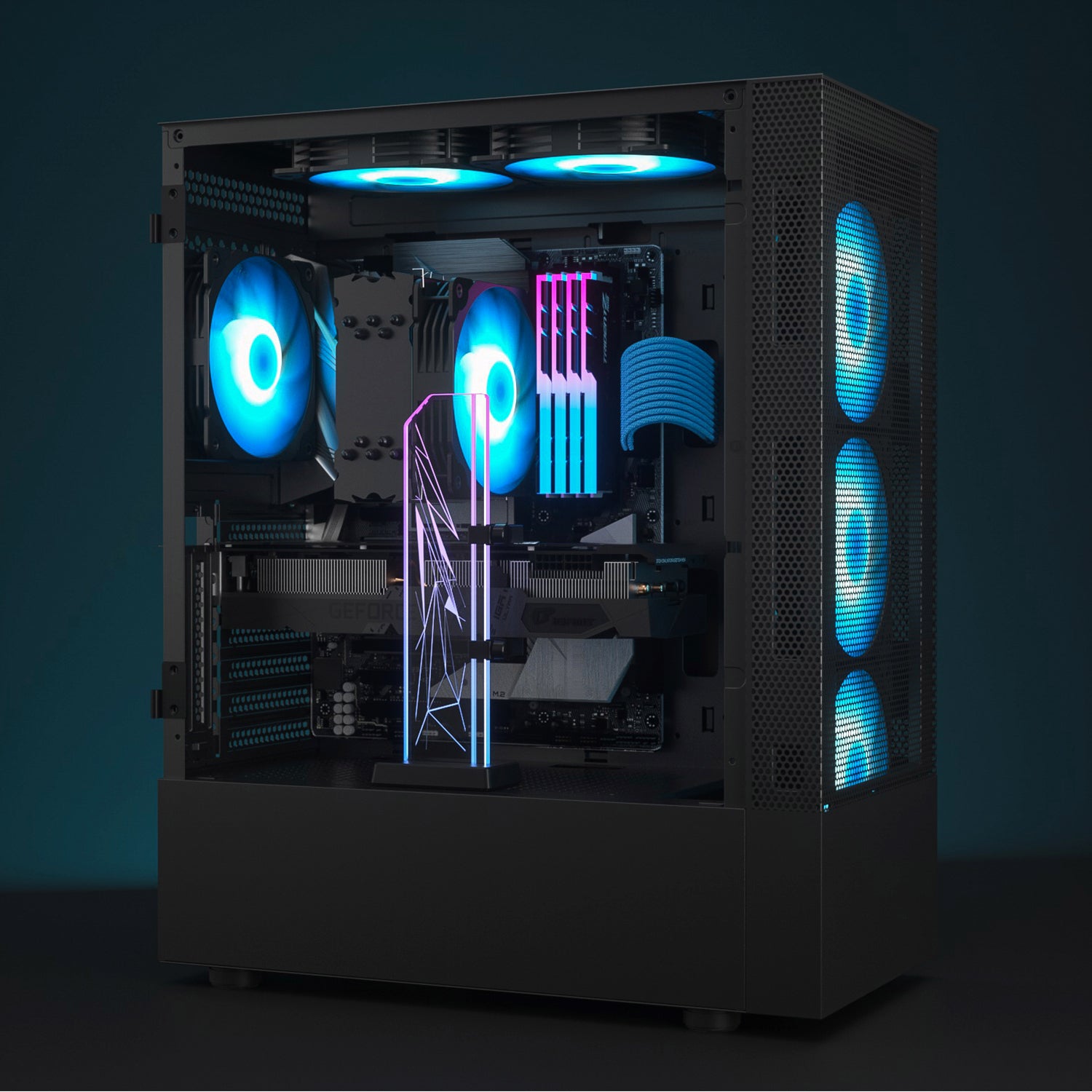 Gpu Glass Vetroo V2 ARGB Tempered Glass GPU Support Bracket – darkflashus