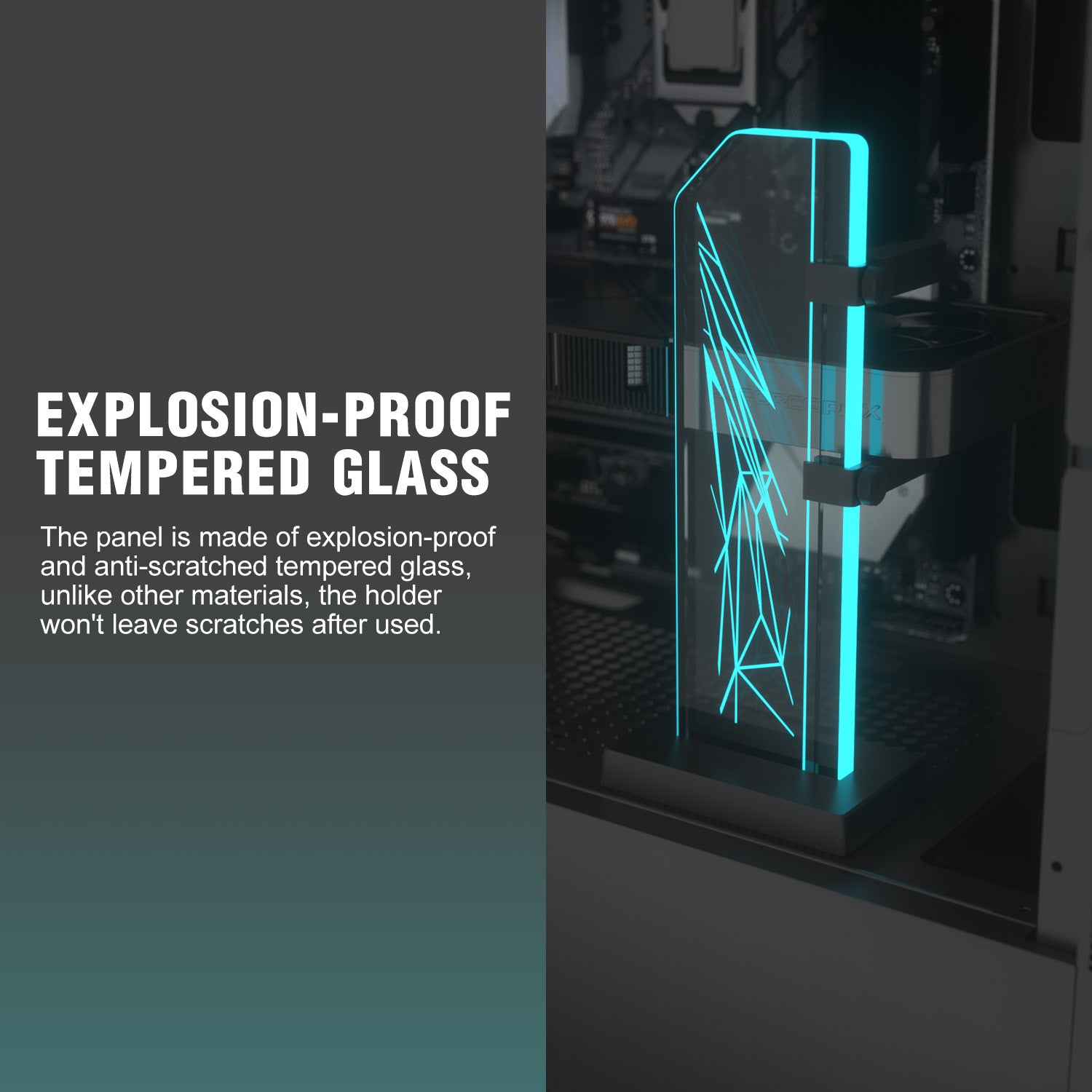V2 ARGB Tempered Glass GPU Support Bracket
